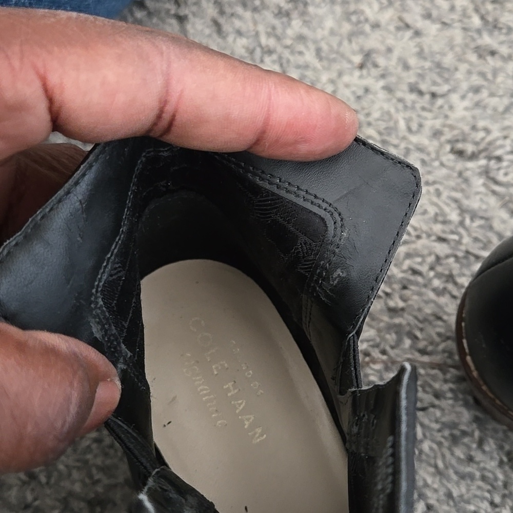 Cole Haan Black Ankle Booties with Stack Heel Size 7.5B - Picture 7 of 11